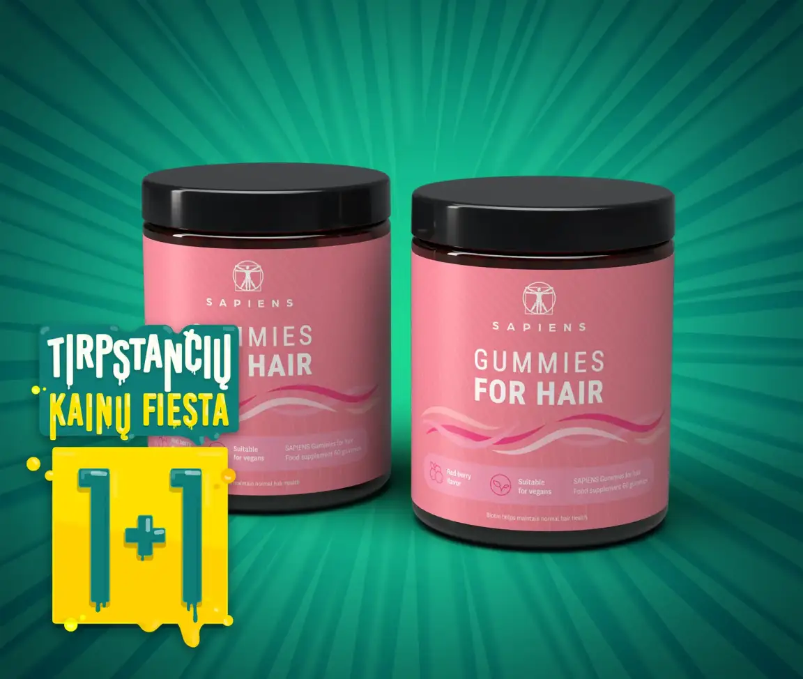 Guminukai plaukams 1+1