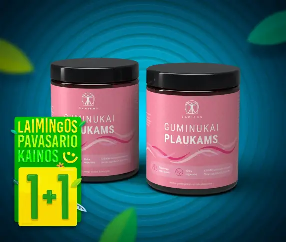 Guminukai plaukams 1+1