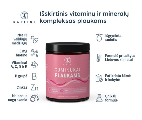 Guminukai plaukams 1+1