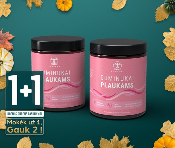 Guminukai plaukams 1+1