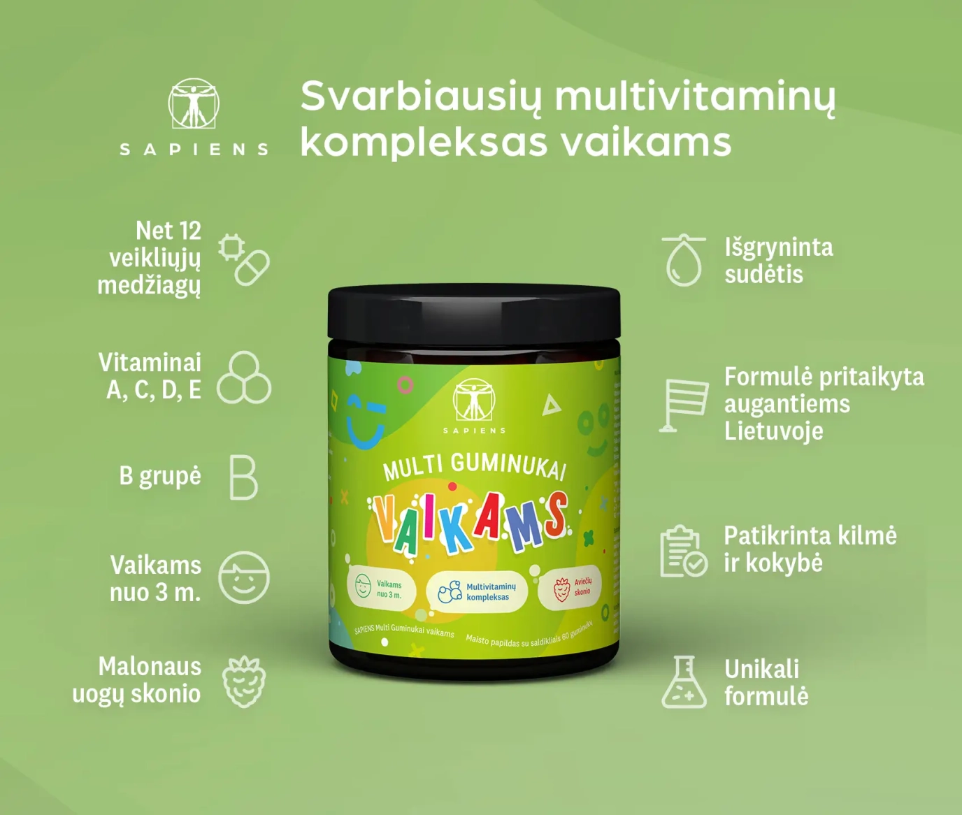 Multi Guminukai vaikams 1+1