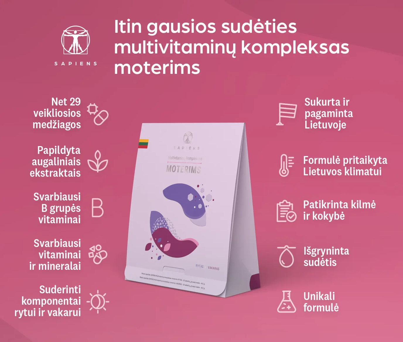 Multivitaminų kompleksas Moterims