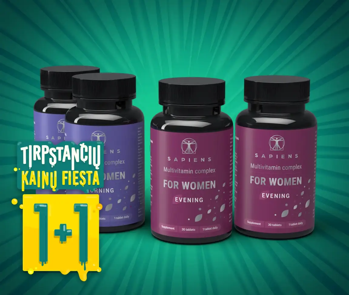 Multivitaminų kompleksas Moterims 1+1