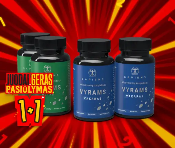 Multivitaminų kompleksas Vyrams 1+1