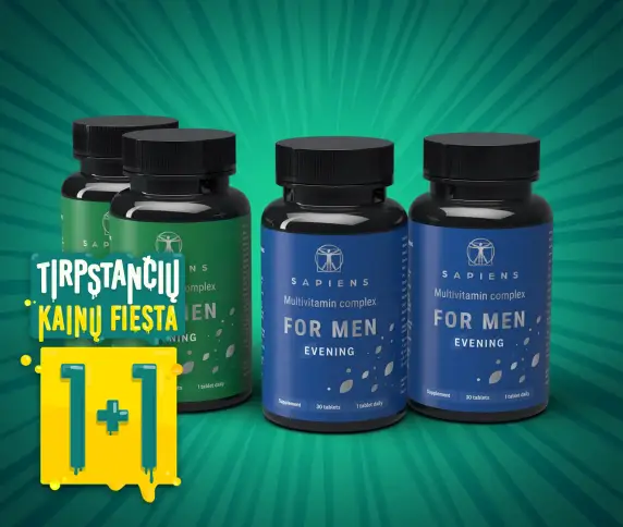 Multivitaminų kompleksas Vyrams 1+1