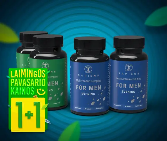 Multivitaminų kompleksas Vyrams 1+1