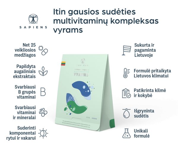 Multivitaminų kompleksas Vyrams 1+1