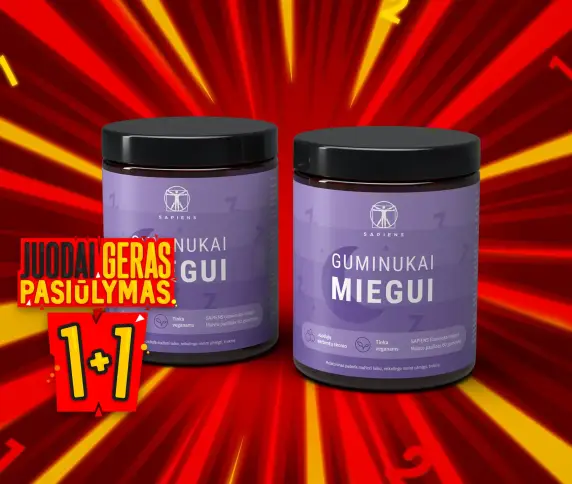 Guminukai miegui (su melatoninu) 1+1