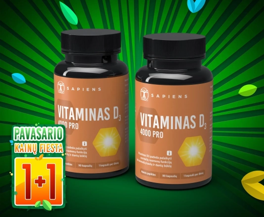 Vitaminas D3 4000 PRO 1+1
