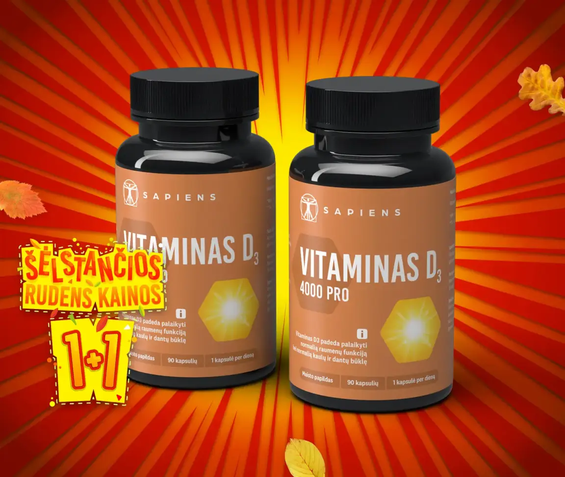 Vitaminas D3 4000 PRO 1+1