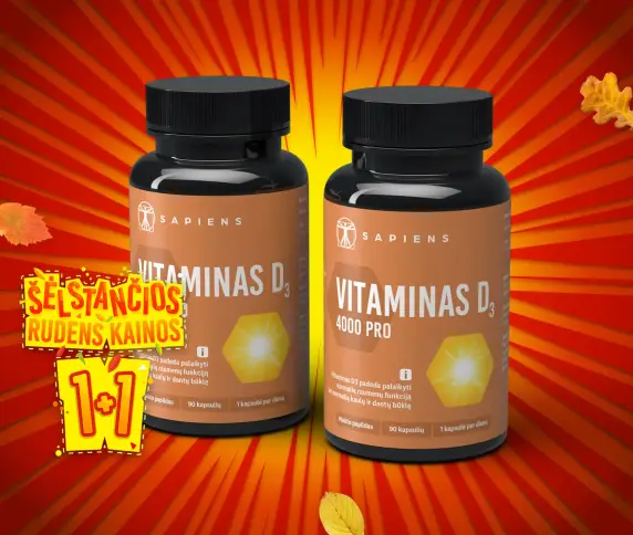 Vitaminas D3 4000 PRO 1+1