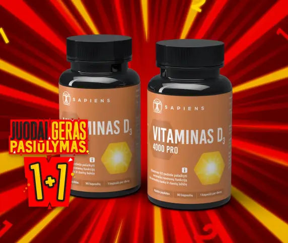 Vitaminas D3 4000 PRO 1+1