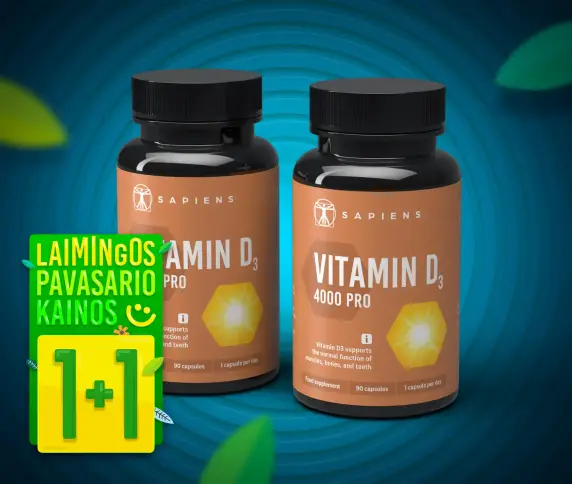 Vitaminas D3 4000 PRO 1+1