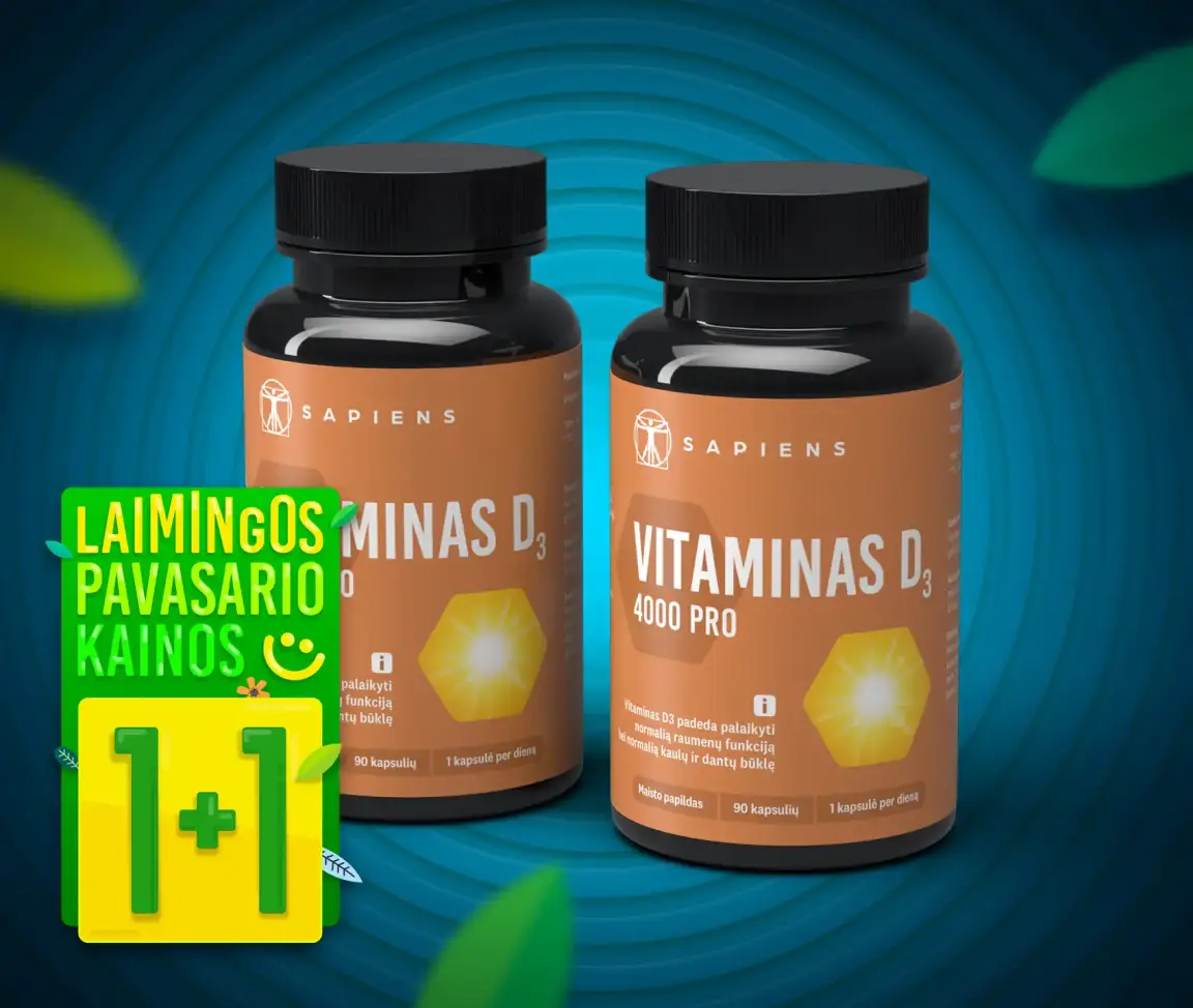 Vitaminas D3 4000 PRO 1+1