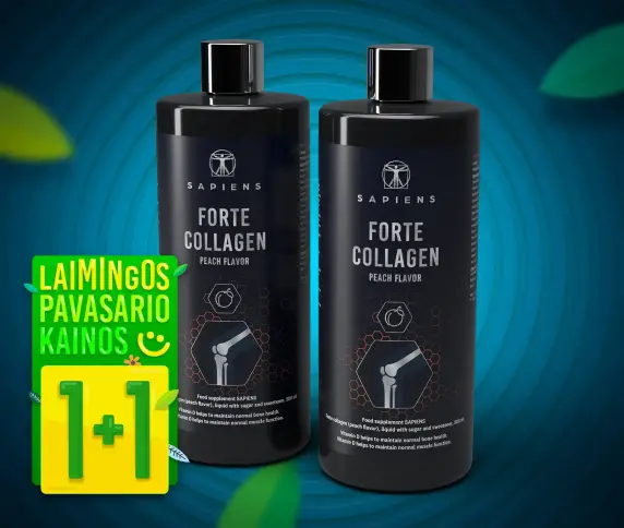 Forte kolagenas – persikų sk. (sąnariams su vit. D) 1+1