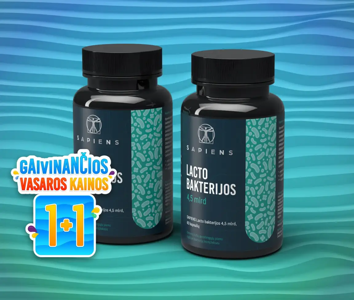 Lacto bakterijos 4,5 mlrd 1+1