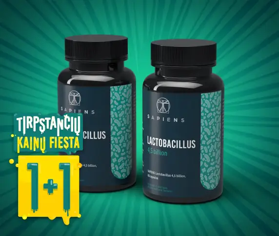 Lacto bakterijos 4,5 mlrd 1+1