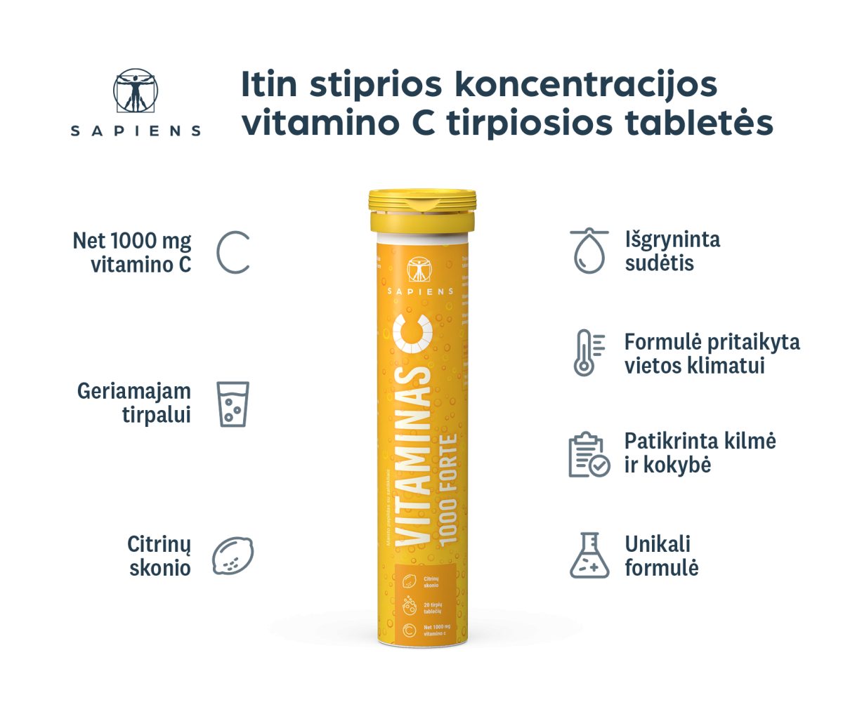 Vitaminas C 1000 Forte