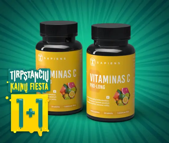 Vitaminas C PRO-LONG 1+1