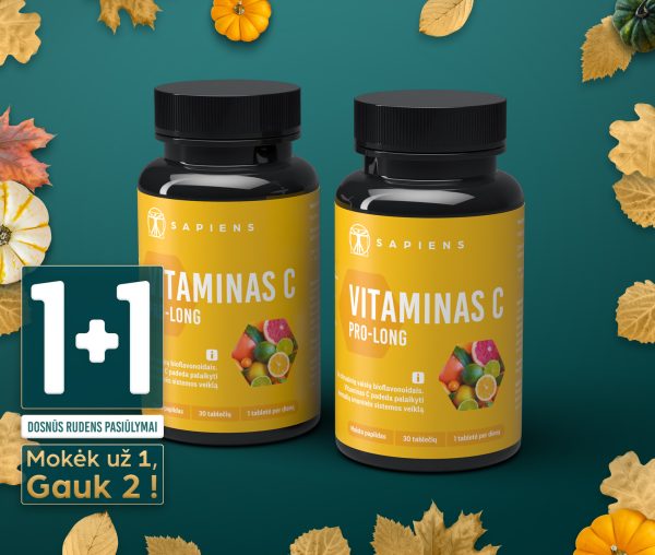 Vitaminas C PRO-LONG 1+1