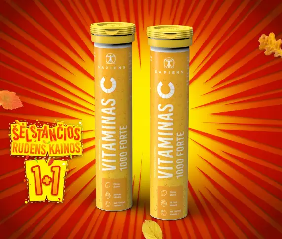 Vitaminas C 1000 Forte 1+1