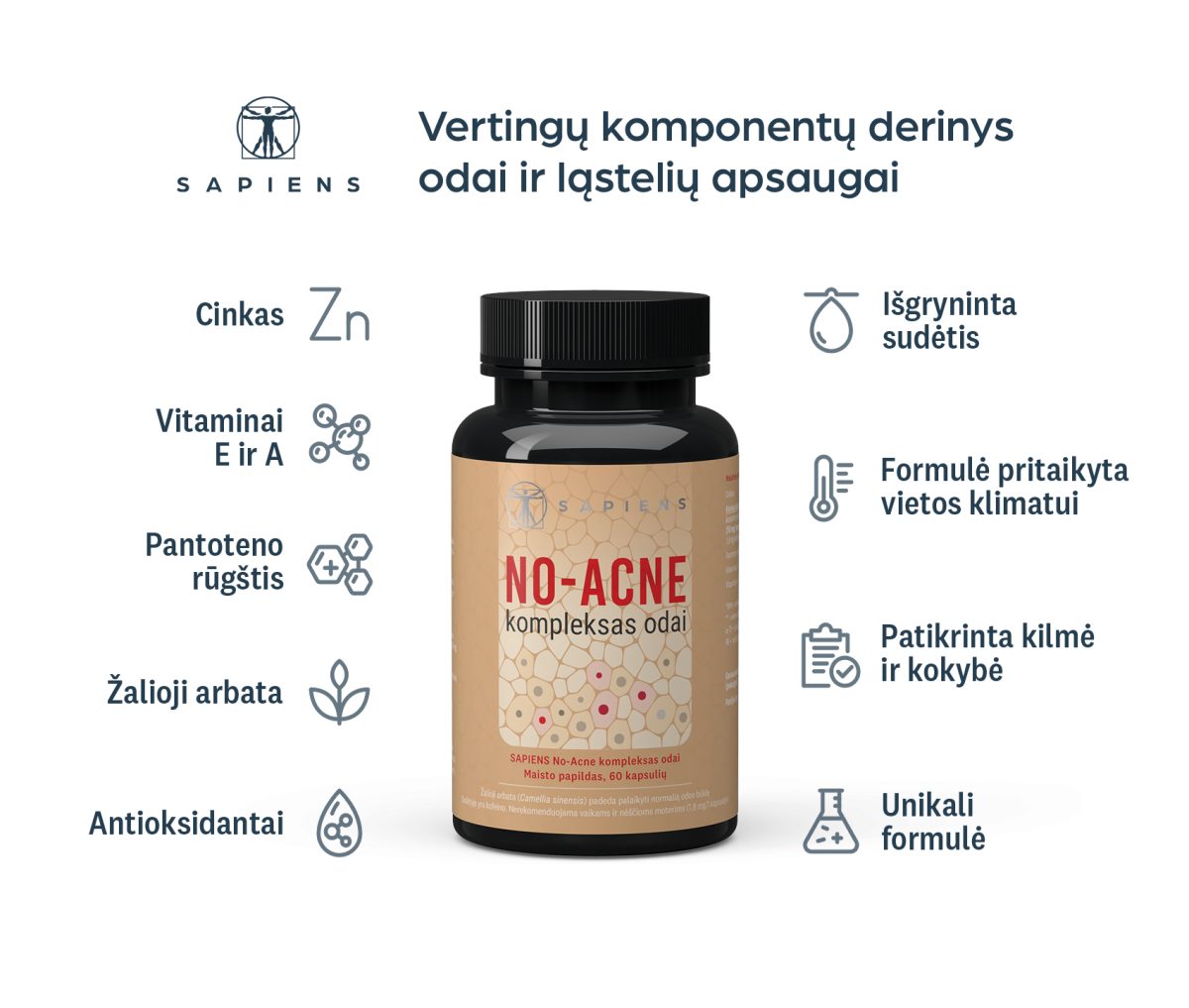No-Acne kompleksas odai