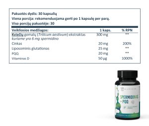 Spermidinas + PQQ