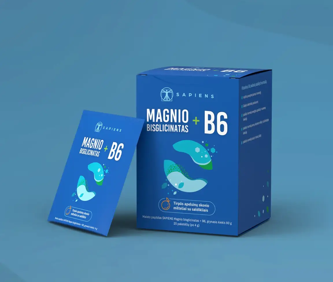Magnio bisglicinatas + B6