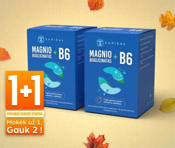 Magnio bisglicinatas + B6 1+1