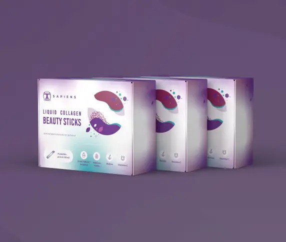 Liquid Collagen Beauty Sticks x 3 rinkinys