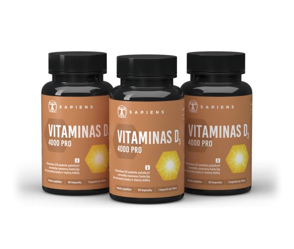 Vitamino D3 4000 PRO x 3 rinkinys
